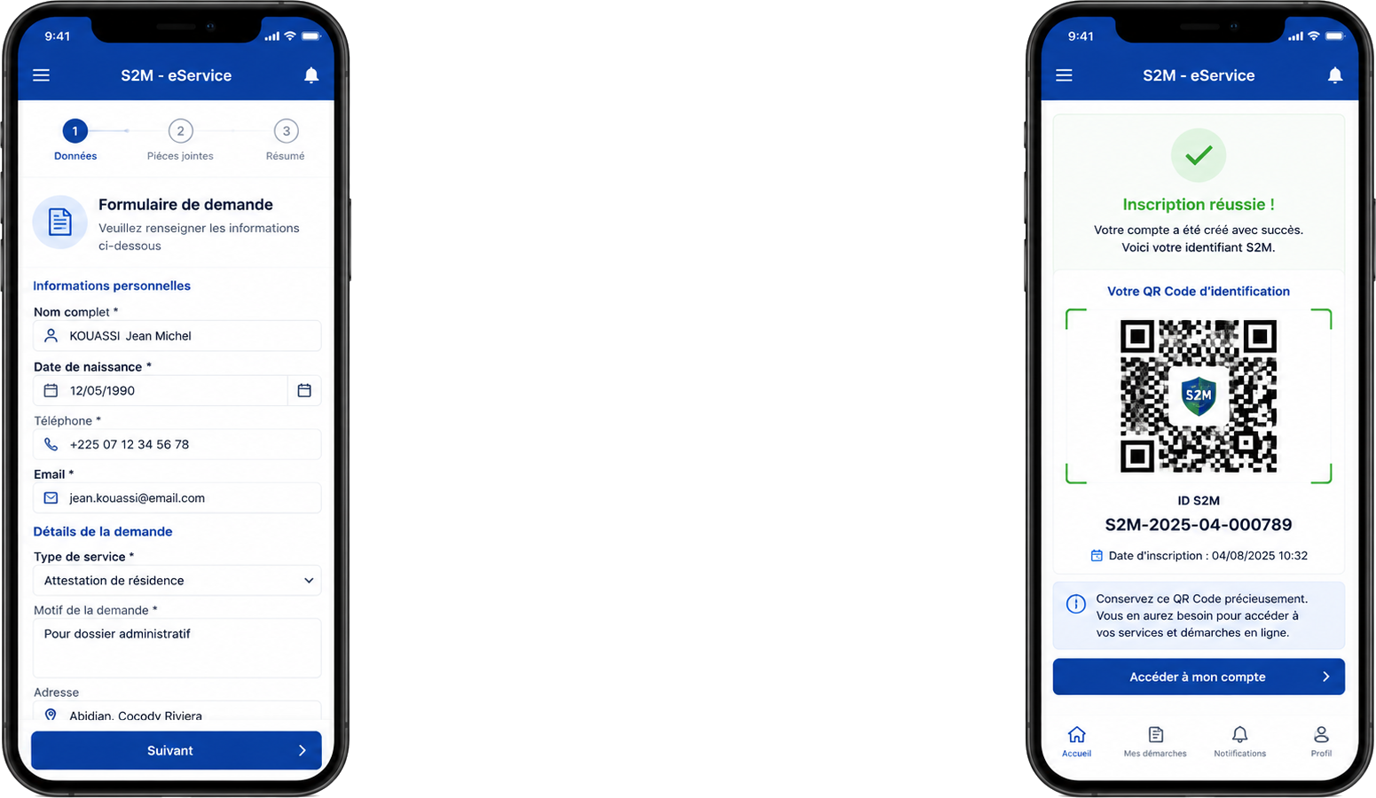 Application mobile Gabon Civic Ledger